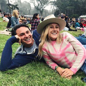 ELDER STATESMAN Tie-Dye Long Sleeve Crewneck Sweater